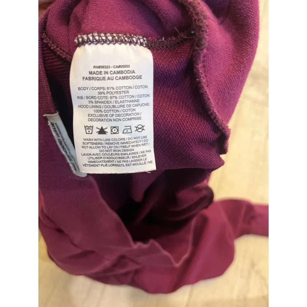 Nike Standard Issue Dri-FIT Hoodie Womens Med Plum Purple Zipper Pocket Pullover